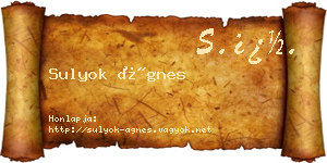 Sulyok Ágnes névjegykártya